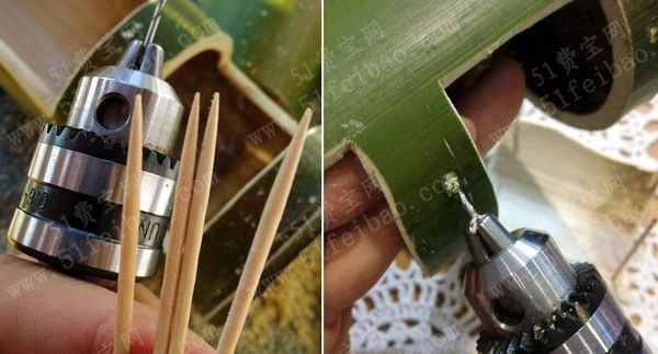 竹筒diy手工制作花篮马车