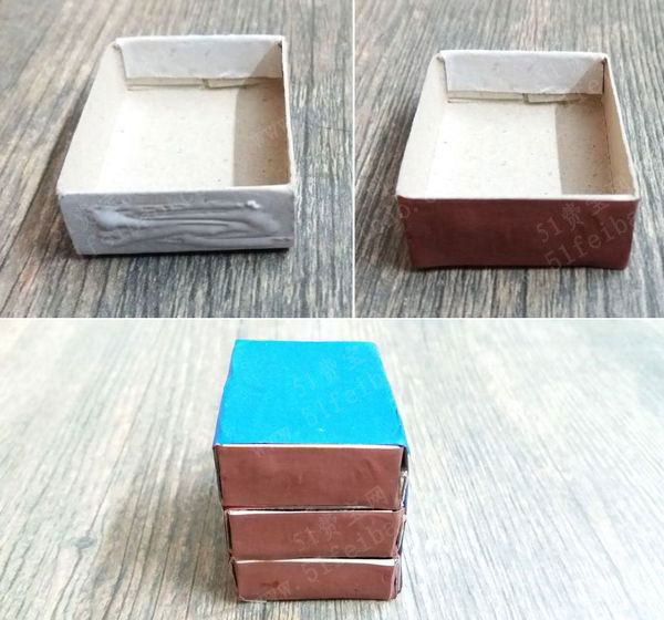 手工diy火柴盒儿童首饰箱 - 废物利用手工diy小制作 - 51费宝网(繁体