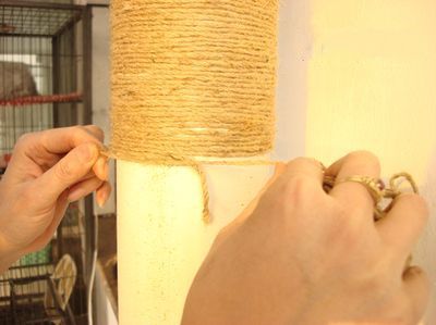 pvc水管制作麻绳猫抓柱图解教程