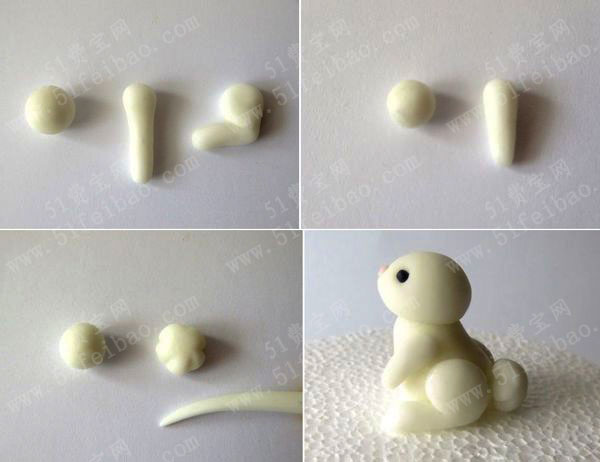 动手做萌物复活节粘土淘气小白兔方法图解 - 废物利用手工diy小制作