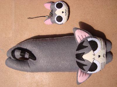 如何用不织布做懒猫鼠标枕