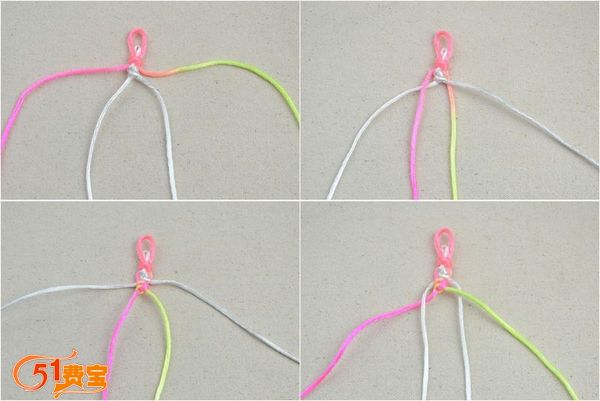 怎么样用彩线编织手链的方法