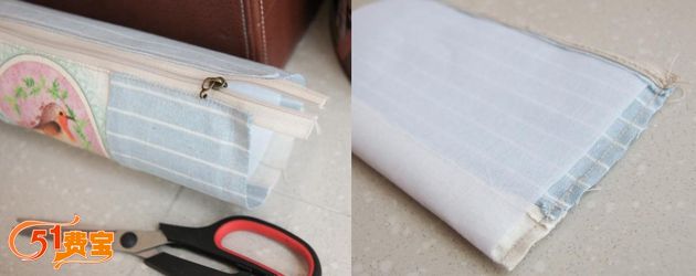 DIY制作漂亮棉麻手工笔袋的做法图解