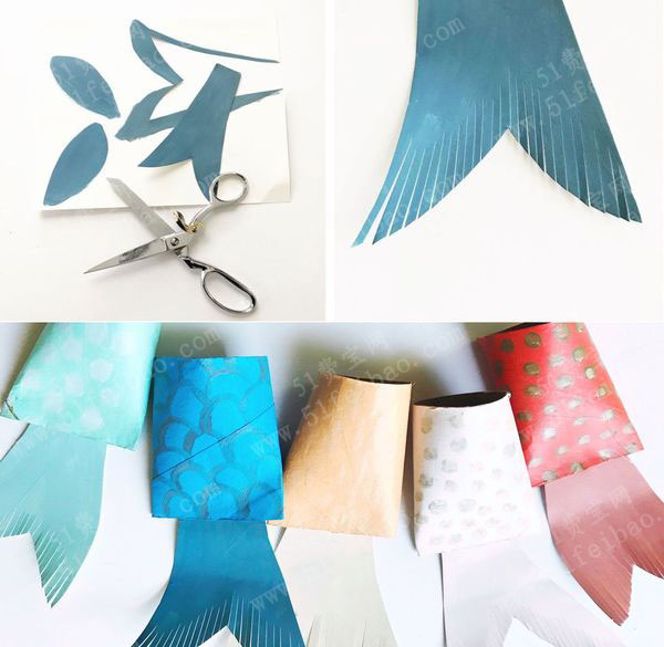 如何用卫生纸筒diy一条小鲤鱼