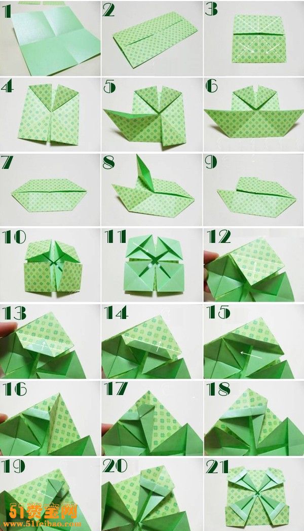 折纸教程：DIY折纸做小清新纸艺相框