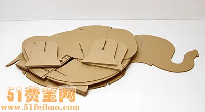 怎么利用纸板做儿童大象杂物置物架