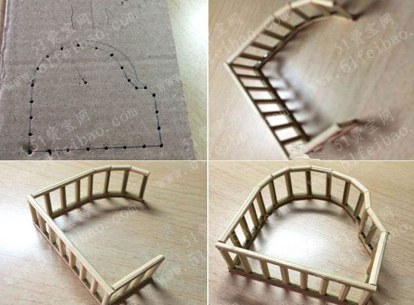 内容详情   diy钢琴摆饰小件,用到以下材料:烧烤竹签,一次性筷子,瓦楞