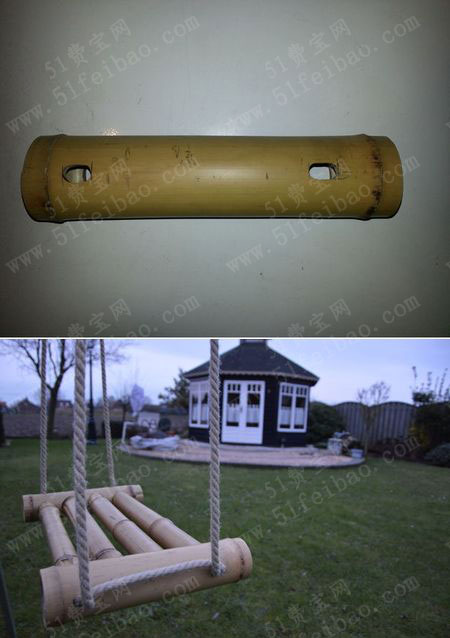 diy秋千方法怎么用竹子做秋千竹子秋千吊椅制作教程